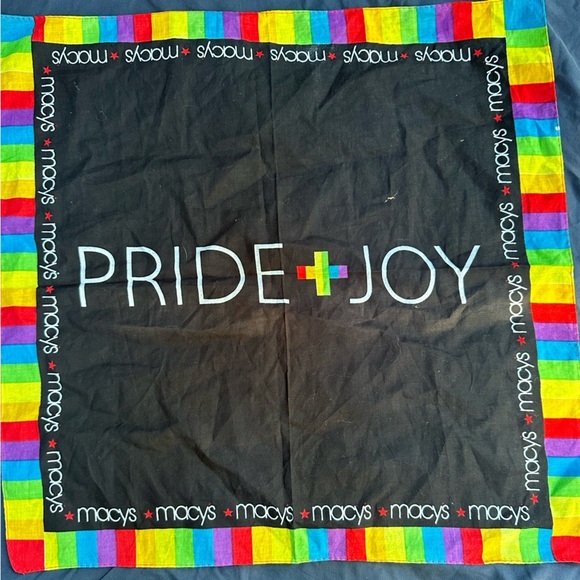 MACY’S (3 Bundle)Vintage Pride + Joy Rainbow Scarf 90’s Gay Pride Parade Rare🌈🌈🌈 - Picture 8 of 9